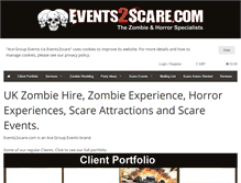 Tablet Screenshot of events2scare.com